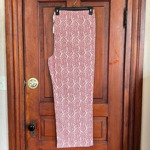 New cotton flannel pajama bottoms new through the country door red white birds